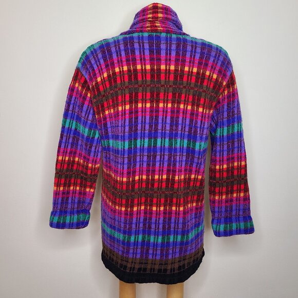 Susan Bristol  Wool Blend Open Front Multicoloured Cardigan - Picture 3 of 7